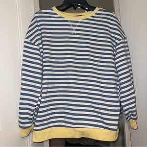 Blue/Yellow Striped Pullover